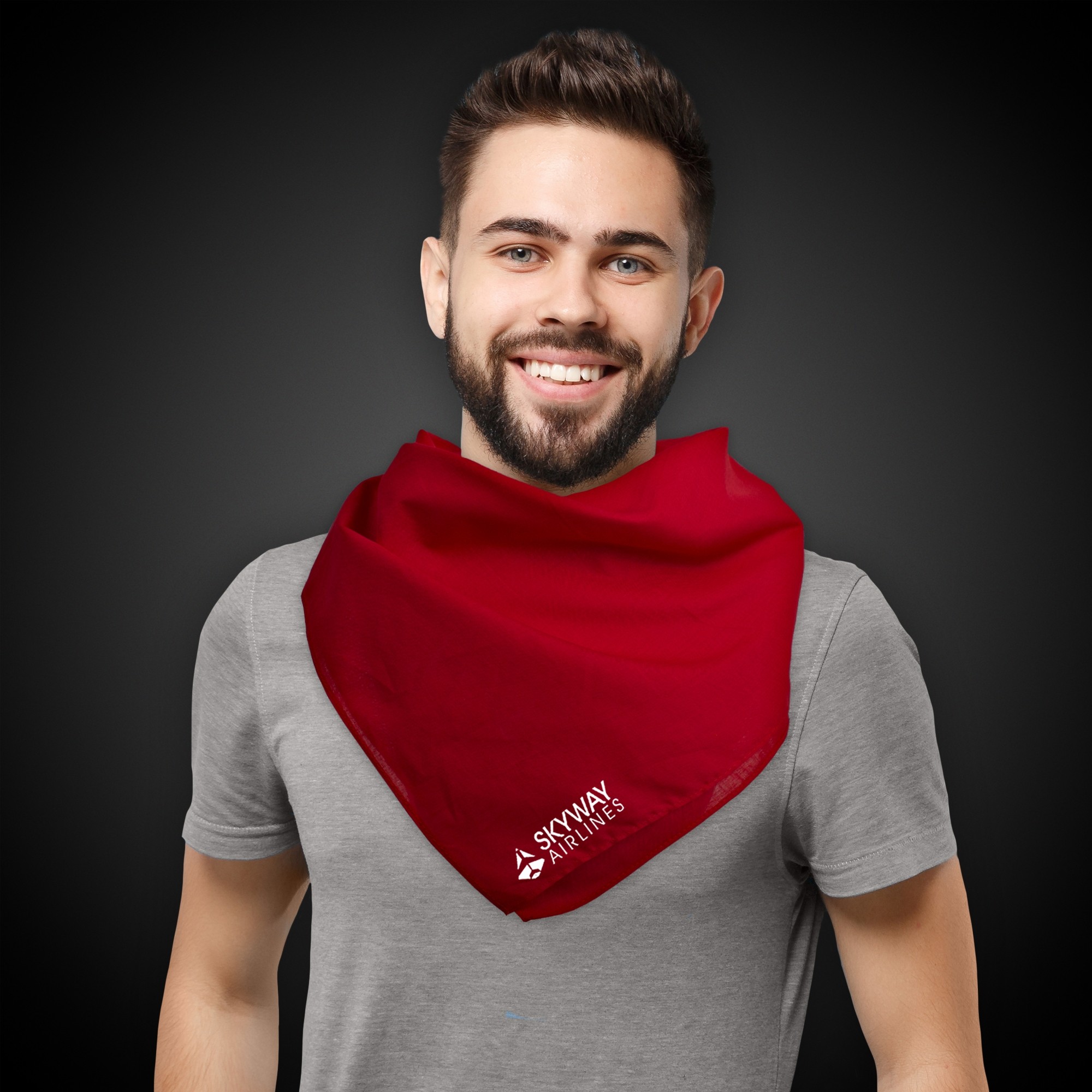 Solid Red 22" x 22" Cotton Bandana