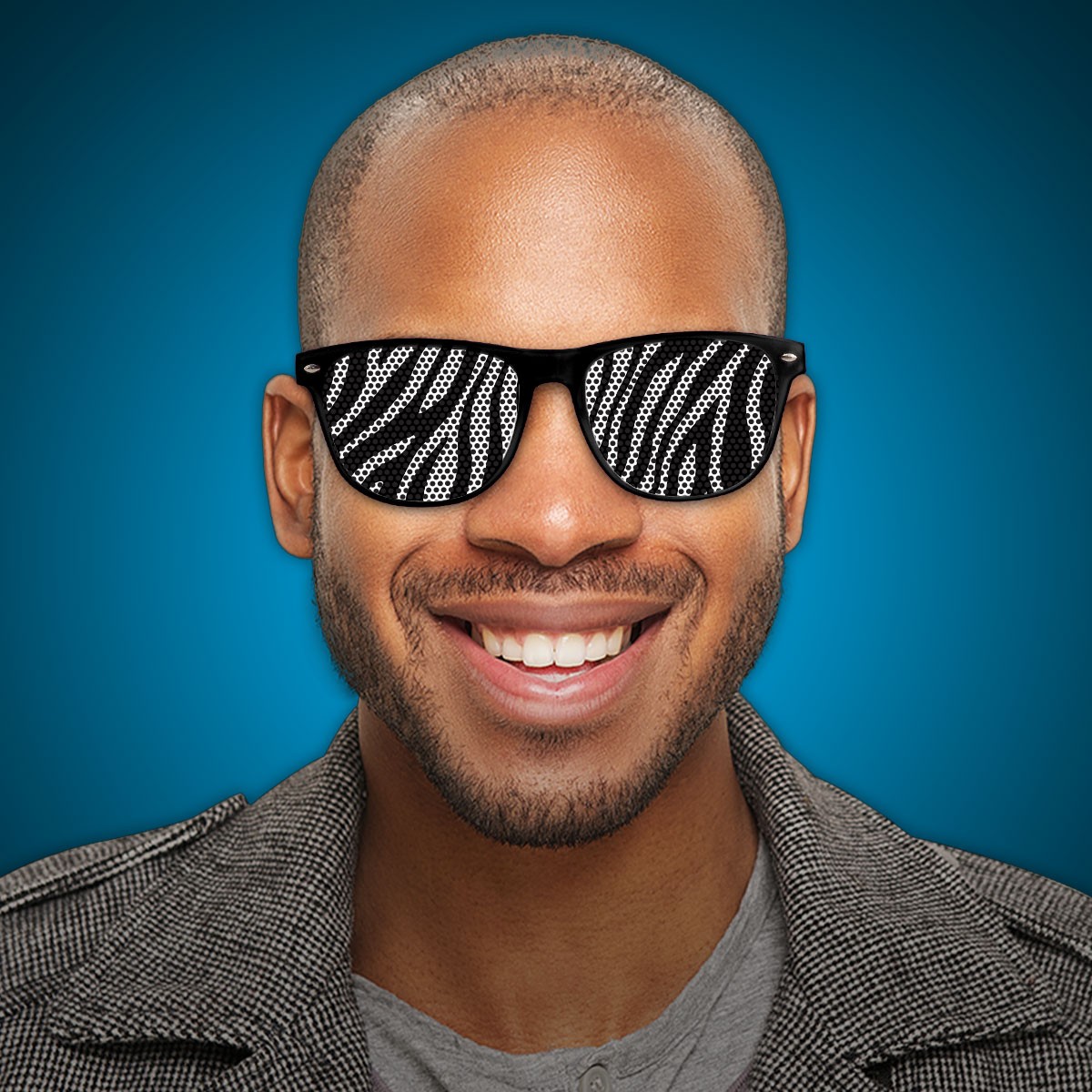 Zebra Print Novelty Sunglasses 