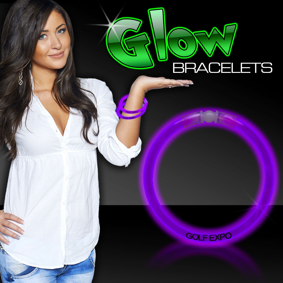 Purple Superior 8" Glow Bracelets 