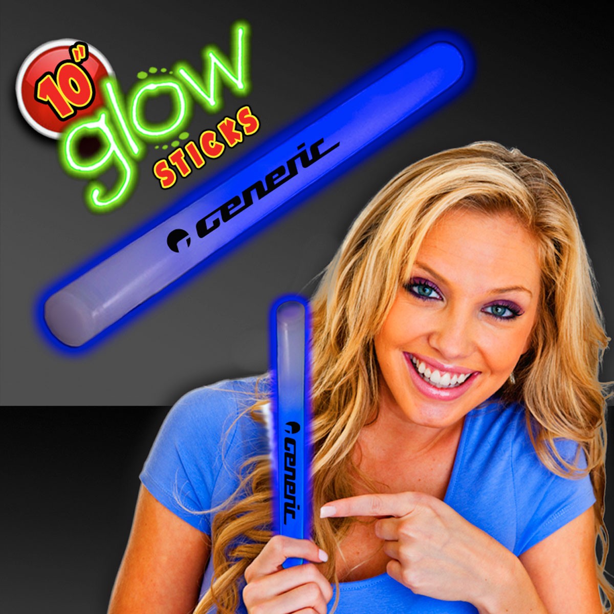 Blue 10" Glow Sticks 