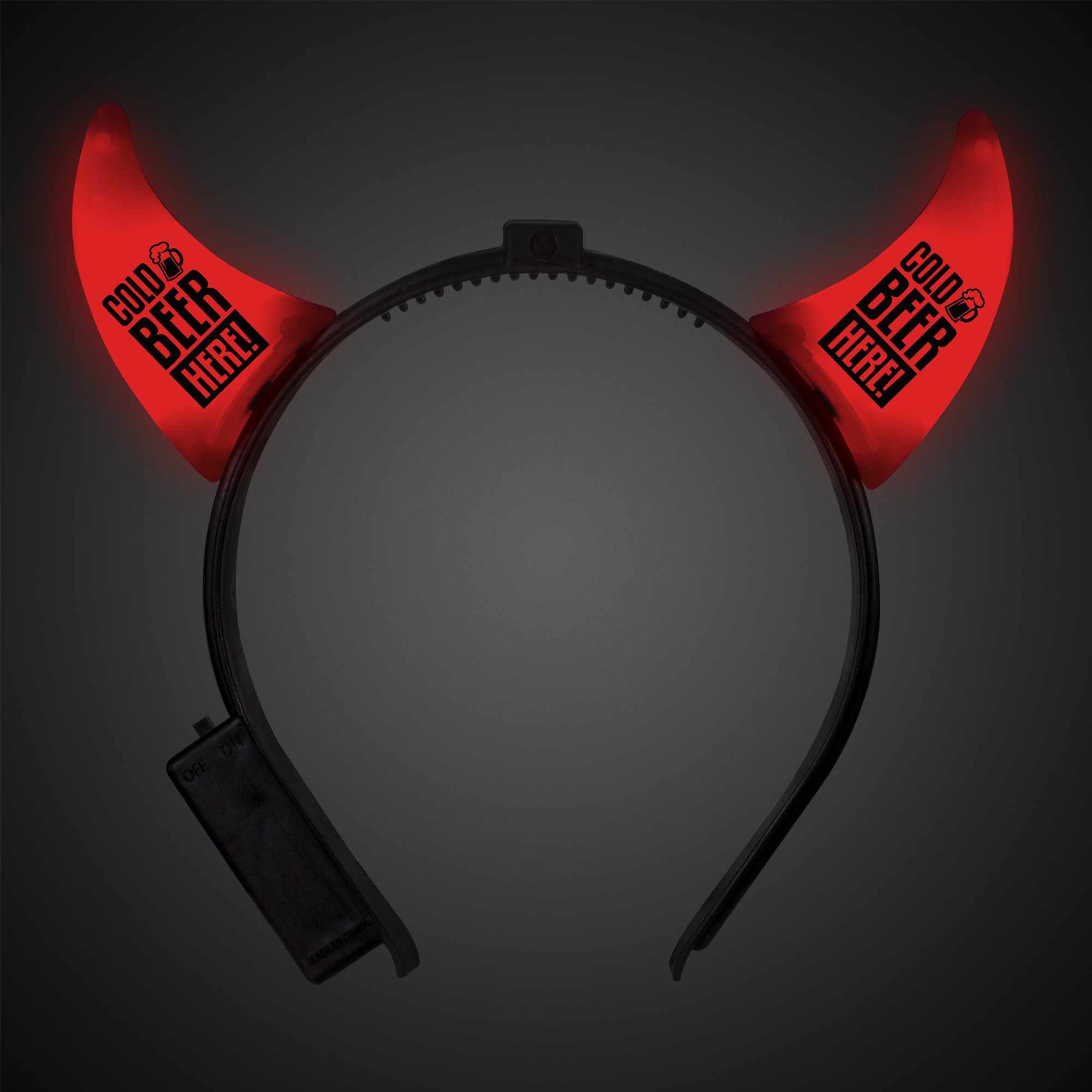 Light Up Red Devil Horn Headboppers 