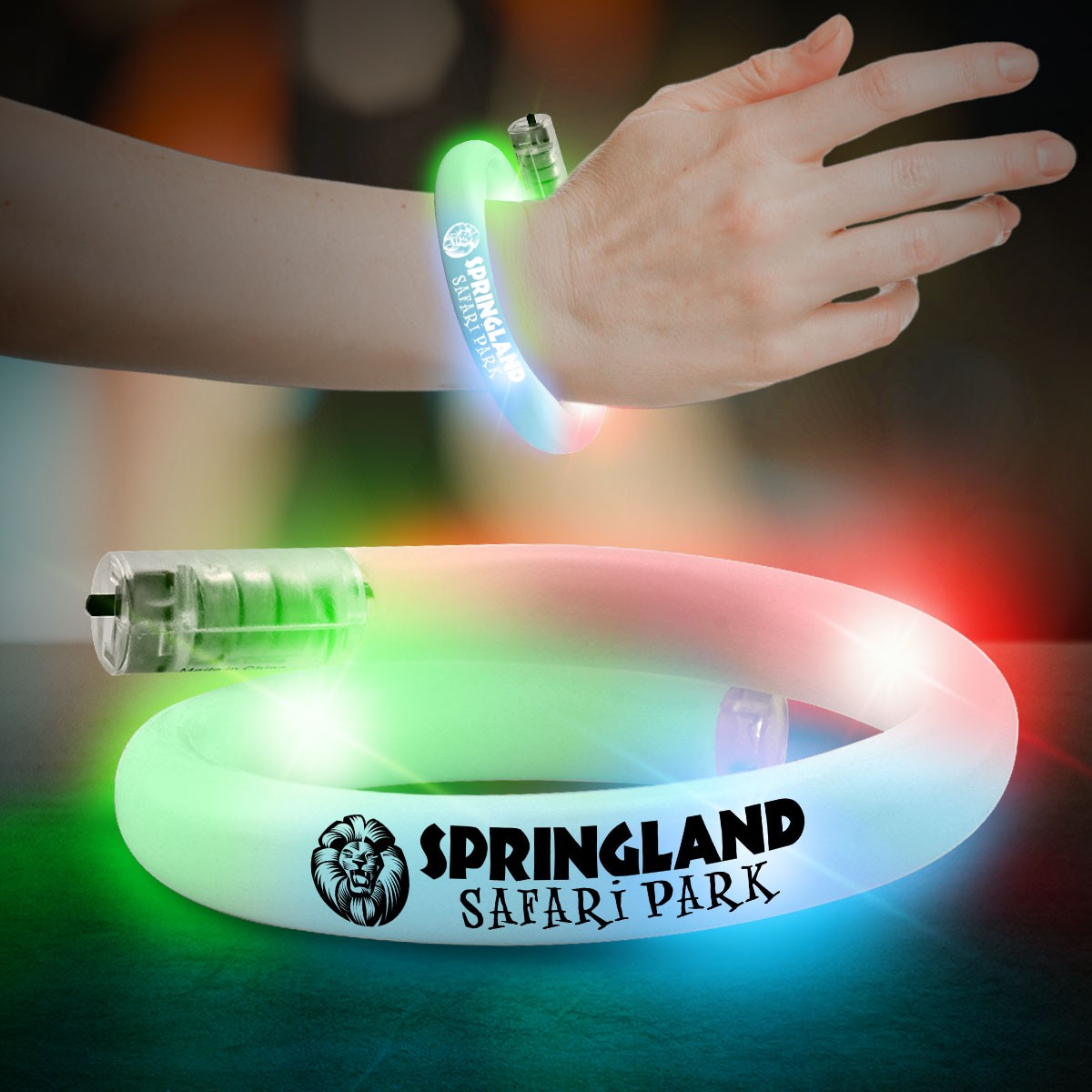 Multicolor Flashing Coil Tube Bracelet