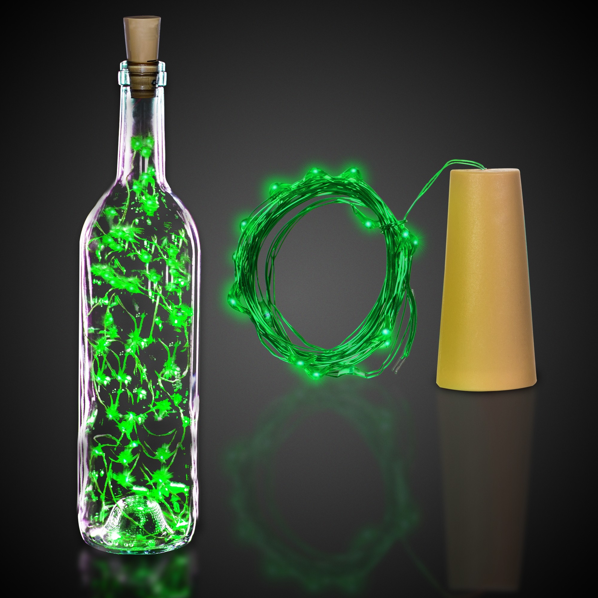 Green Cork String Light Set