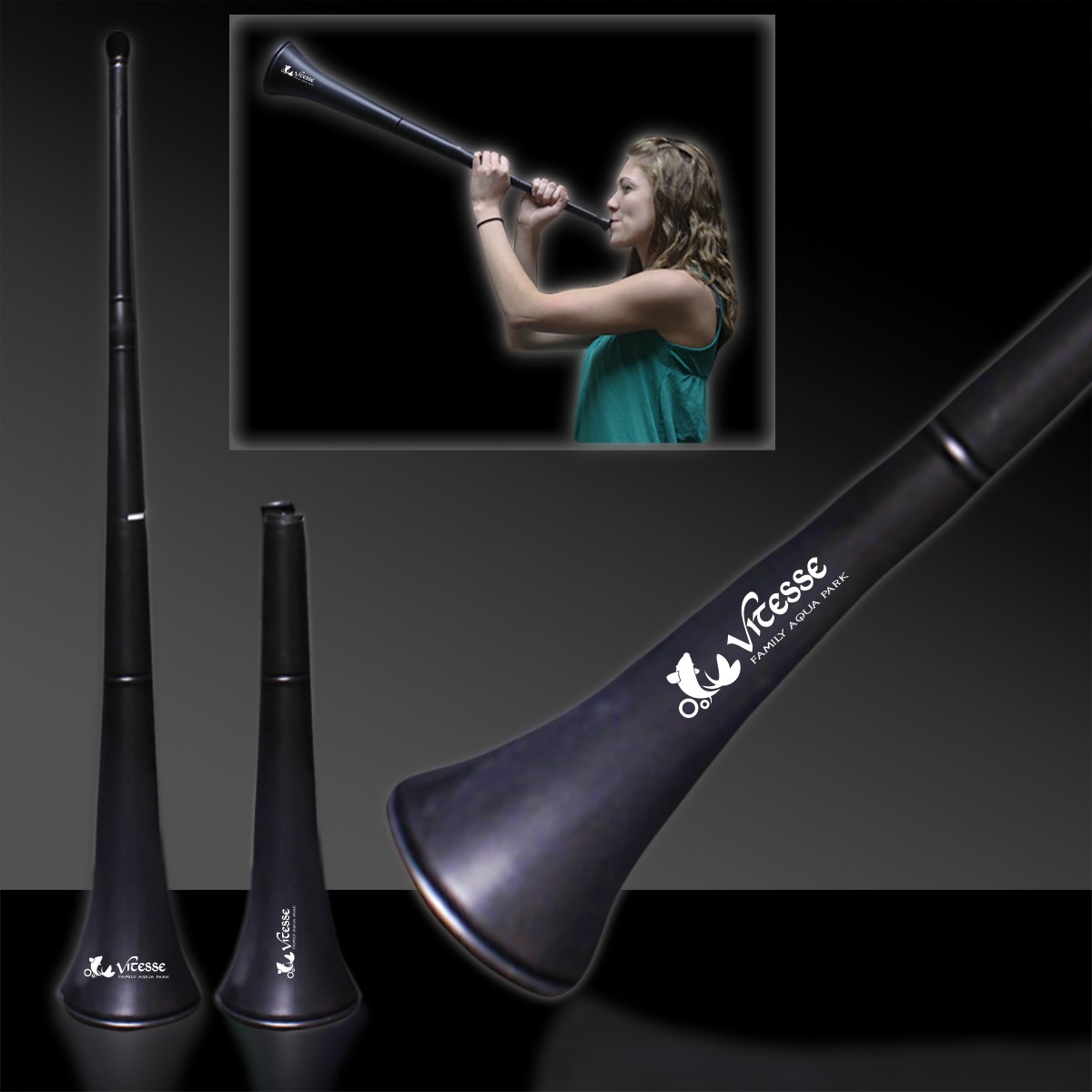 Black Stadium Horns 