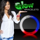 Red/White/Blue Superior 8" Glow Bracelets 