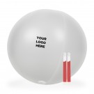 24 Inch Inflatable Beach Ball with 2 - 6 Inch RED Glow Sticks 