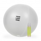24 Inch Inflatable Beach Ball with 2 - 6 Inch AQUA Glow Sticks 