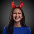Light Up Crystal Devil Horns