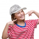 Silver Sequin Newsboy Cap