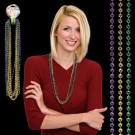33 Inch, 7mm Mardi Gras Bead Necklaces 