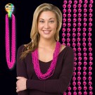 Pink Metallic Bead Necklace 