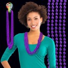 Purple Metallic Bead Necklaces 