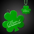 Green Shamrock Plastic Medallion Badges