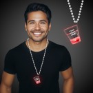 Red LED 2oz Shot Glass Medallion
