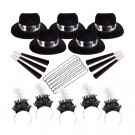 Silver Midnight New Year's Eve Party Kit for 50 People 