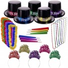 Midnight Metallic New Year's Eve Party Kit for 50 People 