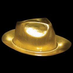 Gold Plastic Fedoras