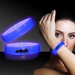 Blue Deluxe Triple Wide 9 Inch Glow Bracelet 