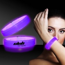 Purple Deluxe Triple Wide 9 Inch Glow Bracelet 