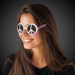 Tie Dye Peace Sign Sunglasses 