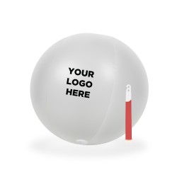 12 Inch Inflatable Beach Balls with 1 - 6 Inch RED Glow Stick