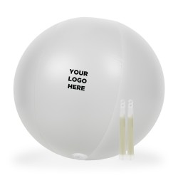 24 Inch Inflatable Beach Ball with 2 - 6 Inch BLUE Glow Sticks 