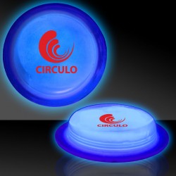 3" Blue Glow Circle Badges 