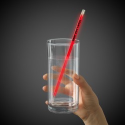 Red Supreme Glow 9 Inch Straws