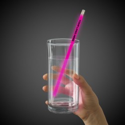 Pink  Supreme Glow 9 Inch Straws