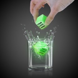 1" Green Glowing Ice Cubes 