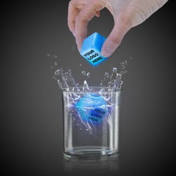 1" Blue Glowing Ice Cubes 