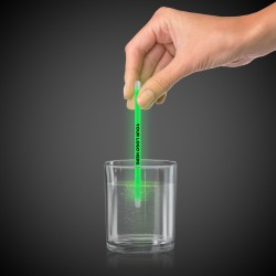 Green 5" Glow Swizzle Sticks/Drink Stirrers 