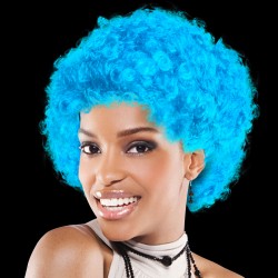 Light Blue Team Spirit Wigs