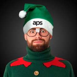 Green Felt Santa Hats 