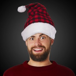 Plaid Santa Hat 