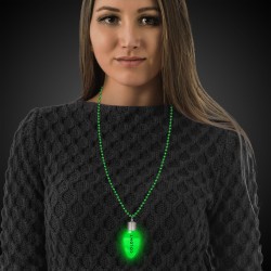 Green Bulb LED Bead Necklace
