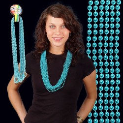 Metallic Teal Bead Necklaces 