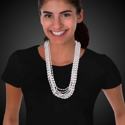 White Pearl Mardi Gras Beads