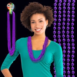 Purple Metallic Bead Necklaces 