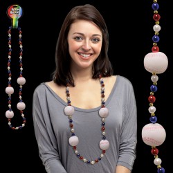Baseball Beaded Necklace - 42 Inch