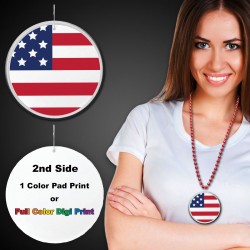 American Flag Plastic Medallions2 1/2"