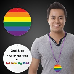 Rainbow Plastic Medallions2 1/2"