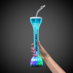 Transparent Blue LED Yard Glass