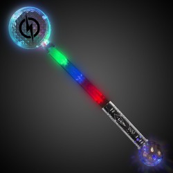 Jumbo Light Up Circle Wand with Prism Ball