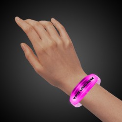 Sound Activated Pink LED Stretchy Bangle Bracelet