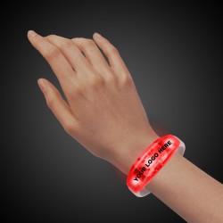 Sound Activated Red LED Stretchy Bangle Bracelet