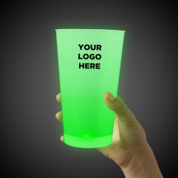 Green LED Pint Glass