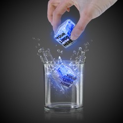 Blue Imprinted Liquid Activated Light Up Ice Cubes