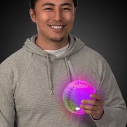 Light Up Baseball Cup with Lid and Straw