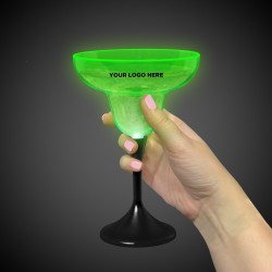 Green Neon LED Margarita Glasses 